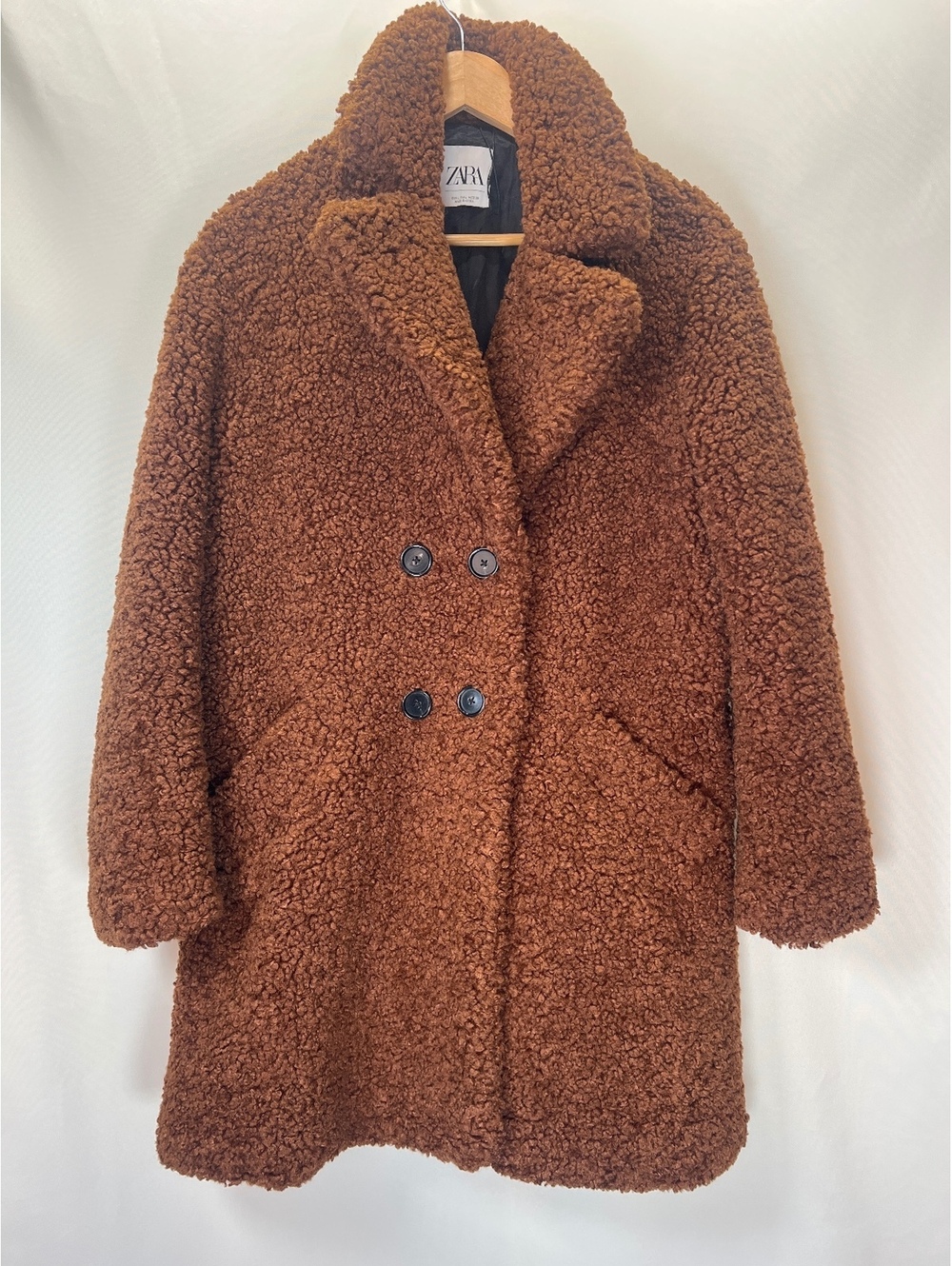 ZARA Teddy Bear Coat Women's Large